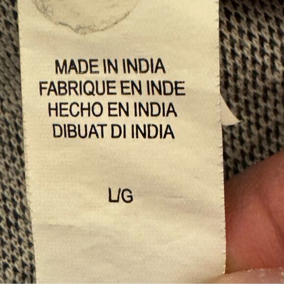 Lucky Brand gray white geometric woven lightweight jacket size large L
 b11 - Picture 3 of 5